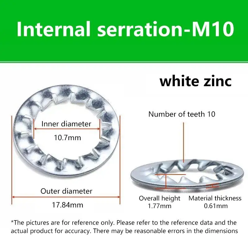 200 قطعة لتجميع المصابيح غسالات مسننة لتركيبات الإضاءة/حلول تثبيت مضاد للانزلاق/مكونات رقائق الفواصل المعدنية