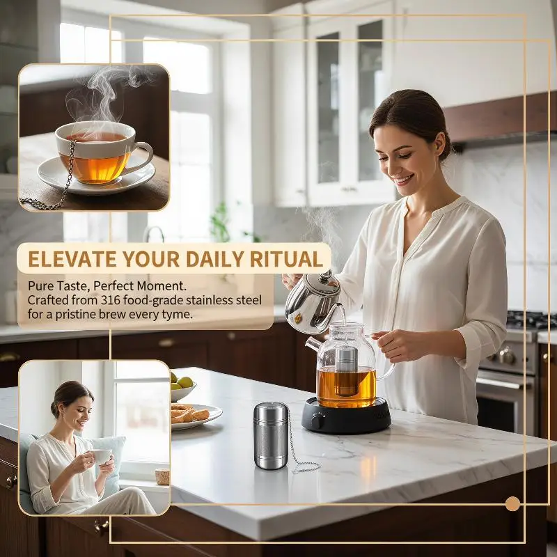 Stainless Steel Tea Infuser Strainer Fine Mesh Spice Seasoning Ball Strainer Teapot Coffee Filter For Tea Leaves Teaware