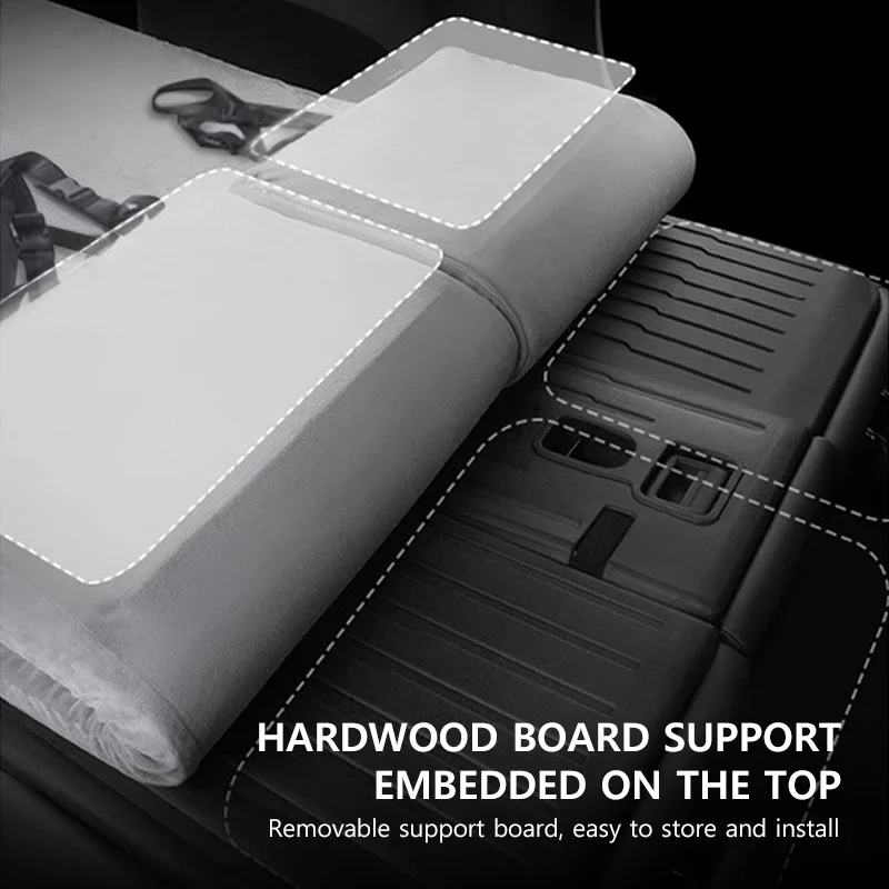 سيارة فراش للتخييم ل تسلا نموذج Y نموذج 3 عالية الكثافة MDI الإسفنج السرير وسادة قابلة للإزالة الصلبة مجلس دعم وسادة النوم