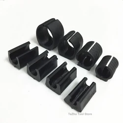 Plastic Office Chair Leg Pads Covers Non-Slip U-type Tube Mat Steel Pipe Clamp Chair Feet Wrap Pads Floor Protectors Tube Clamps