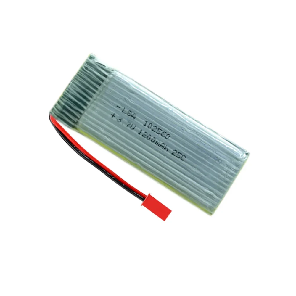 3.7V Li polymer Lithium Battery 25C rate 1200mAh For Drone model airplane model battery 102560 60*25*10mm With JST Plug