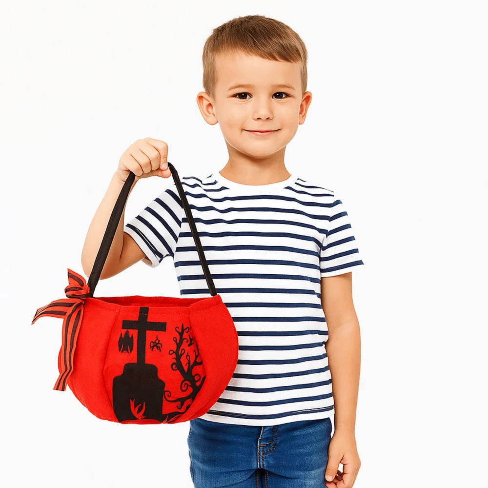 

Creative Trick or Treat Halloween Candy Bag Storage Handbag Bat Sugar Pocket Party Supplies Pumpkin Ghost Pumpkin Sugar Bag Gift