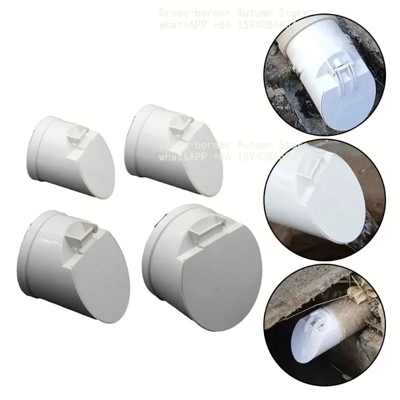 50-160mm PVC Drainage Pipe Check Valve Floor Drains Auto Closing Displacement Valve Cover For Sewage Pipe Septic Tank Plumbing