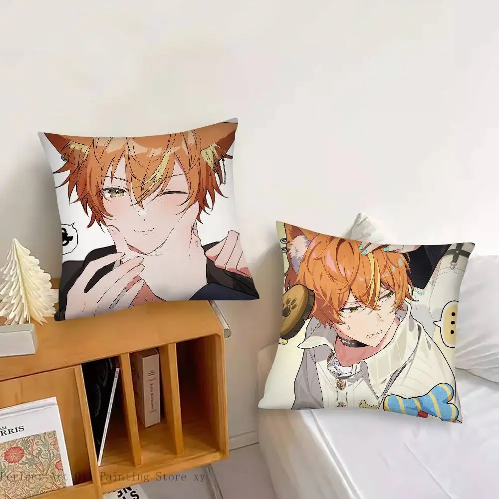 Akito Shinonome Animation P-Project Sekai Pillow Case Fashion Square Pillowcase Bedroom Sofa Room Ins Decoration Leisure
