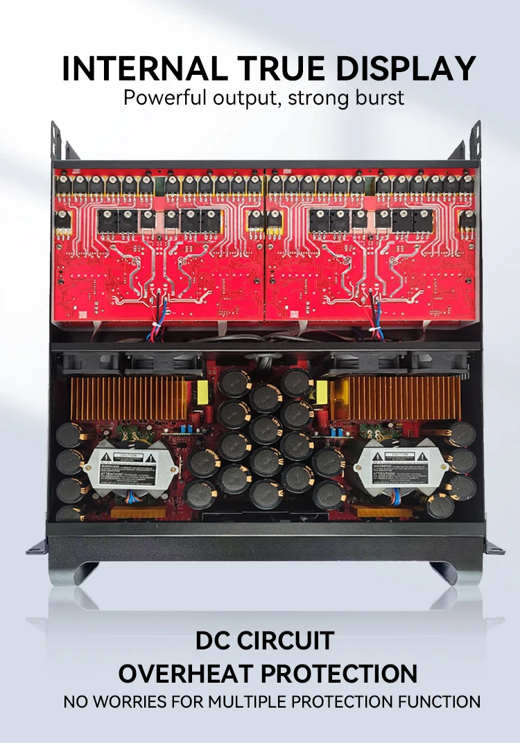 Paulkitson FP20000Q 4-Kanal-Leistungsverstärker (4×7000W) für Line-Array-Lautsprecher, Disco-, DJ- und Konzertbühnen-Audiosysteme – Detail 6
