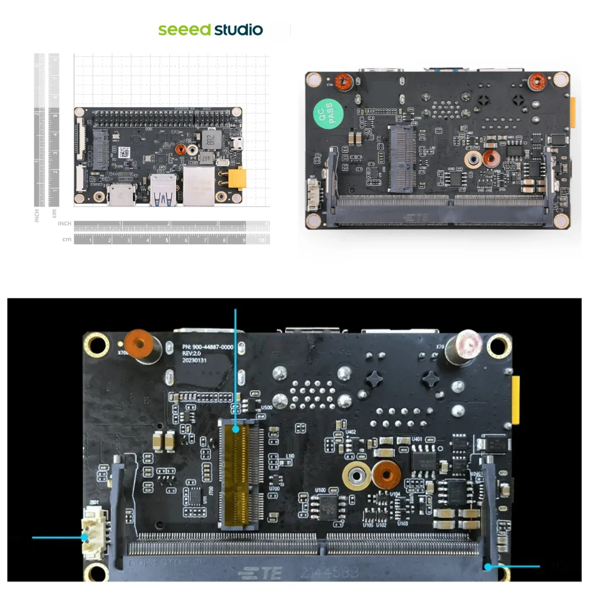 Natural Untreated A603 Carrier Board Designed for Jetson Orin NX and Orin Nano Core Board Development Accessory for AI Projects