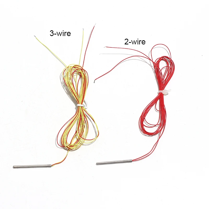 

1PC PT100 2MM Ultra-small Volume Small Resistance Fast Reaction PTFE Silver-plated High Temperature Resistant Wire SUS304 Probe