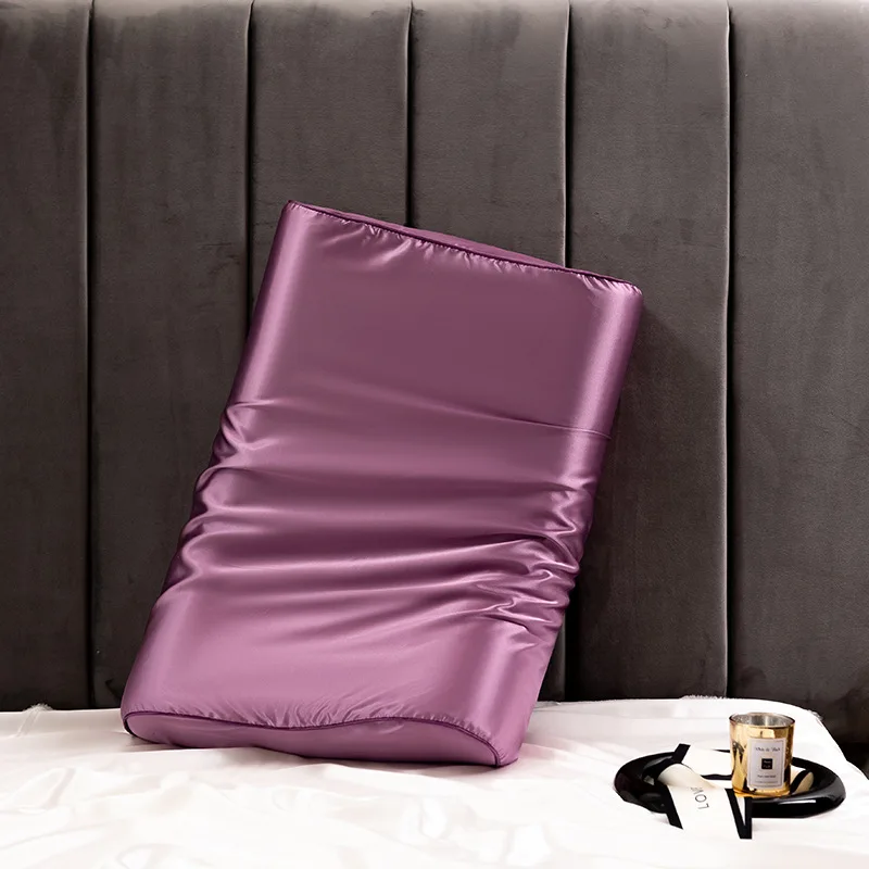

Memory Foam and Latex Pillow Satin Silk Pillowcase Decorative Case Hair Skin Protect Solid Cushion Cover 30x50cm/40x60cm