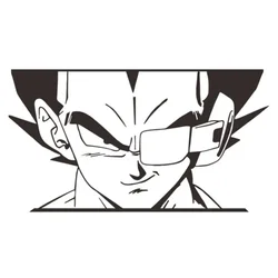 Dragon Ball Car Sticker Vegeta Cartoon Anime Air Conditioning Sticker Paper Decoration Cool Waterproof and Sunscreen Toy