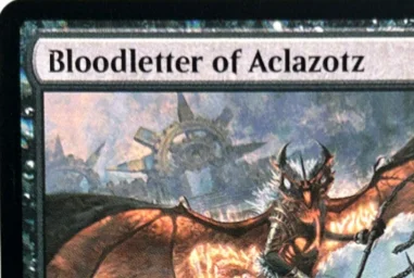 LK21 Black Market Blasphemous Edict Bloodletter of Aclazotz Necropotence Hochwertige TCG Proxy-Karten (Black-Core) – Detail 6