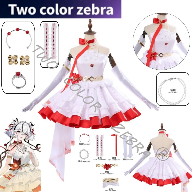 

Wuthering Waves KFC Camellya Cosplay Costume Waves Wuwa COS Suit White Dress Skirt Halloween Comic Con Party Roleplay