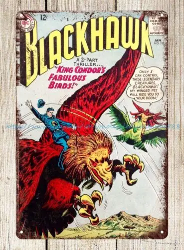 1pcs Blackhawk comic 1964 metal tin sign man cave wall art sale