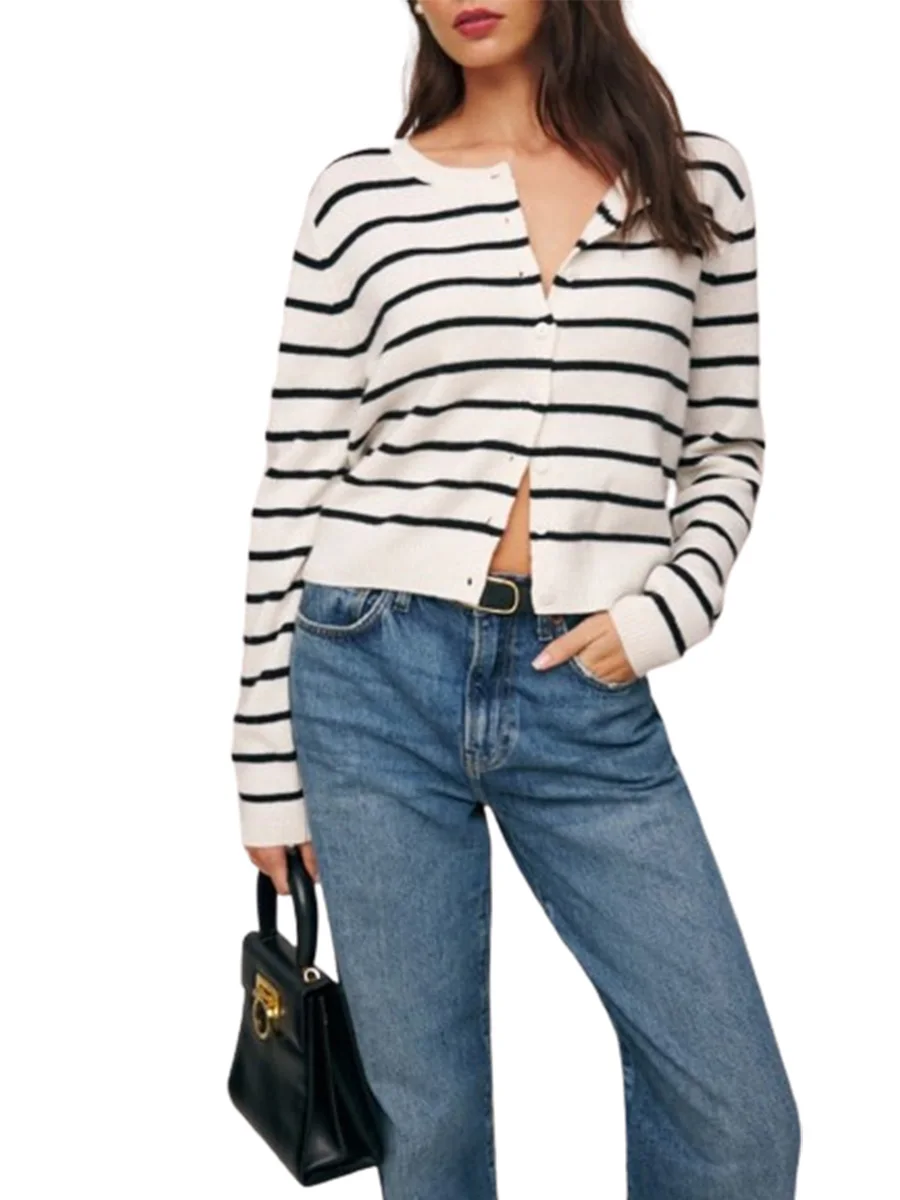 

Женский модный кардиган, однотонный свитер с длинными рукавами на пуговицах, осеннее повседневное мягкое вязаное пальто