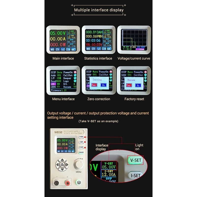 DN-WZ6012 Adjustable Digital Controlled DC Power Supply Step-Down Charging Module Voltage Regulator