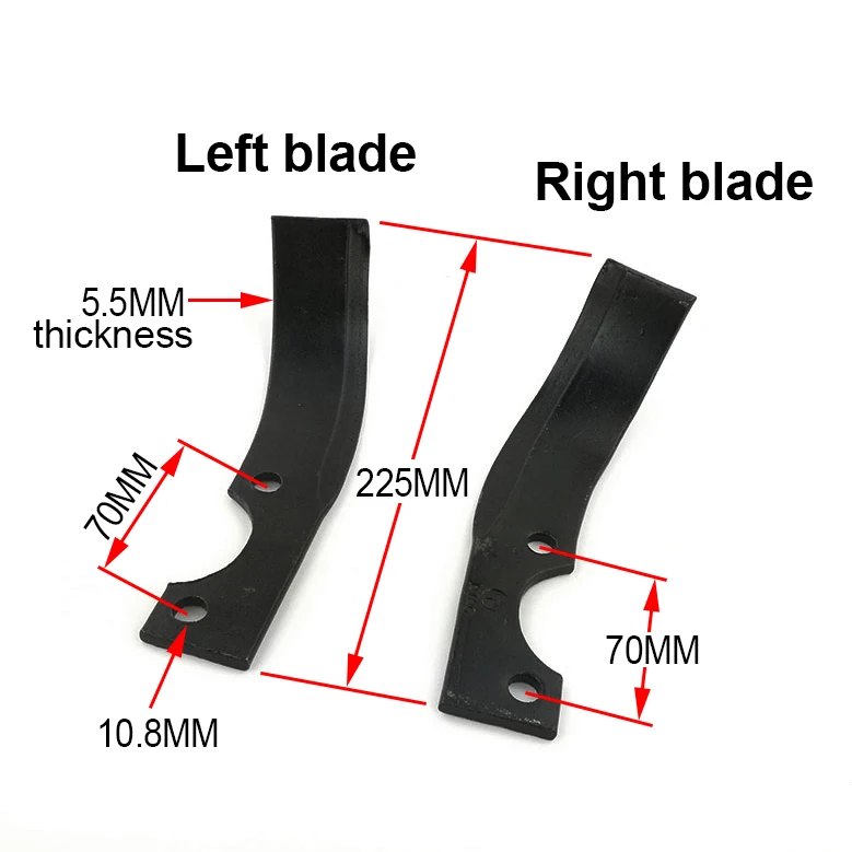 178F 186F 188 Micro-Tiller Accessories 105 135 Diesel &  Power Tiller Rotary Tiller Blades Agricultural Machinery Parts