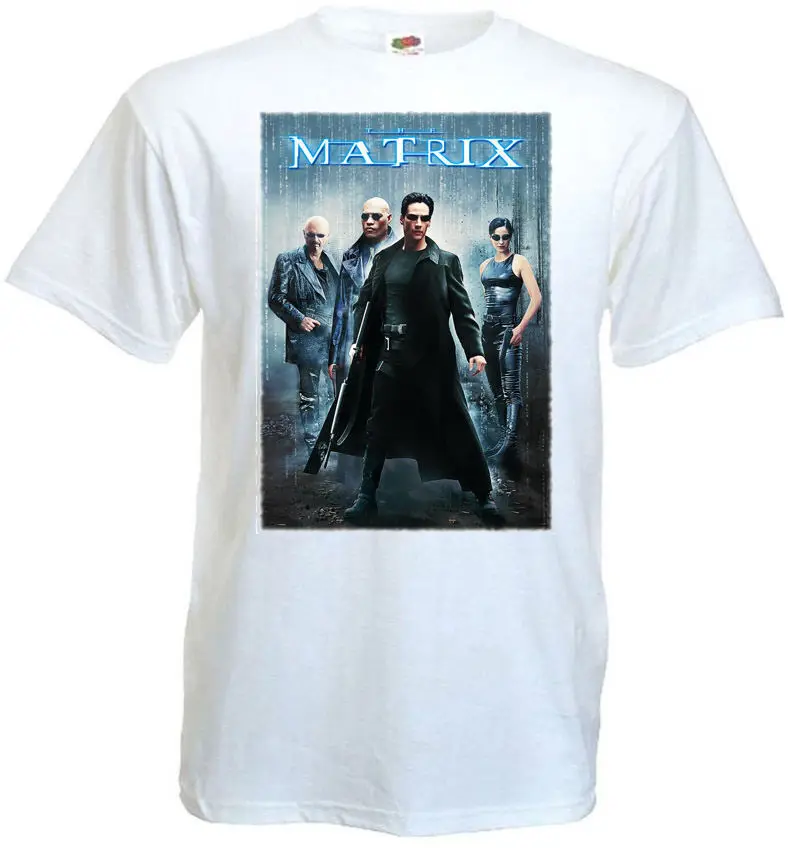 Matrix v1 T shirt white movie poster all sizes S-5XL