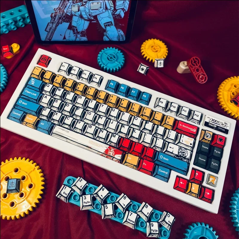 

Comic KeyCaps Cherry Profile Sublimated Customized DIY Personalized Mechanical Keyboard Manga Keycaps for 61 68 87 98 108