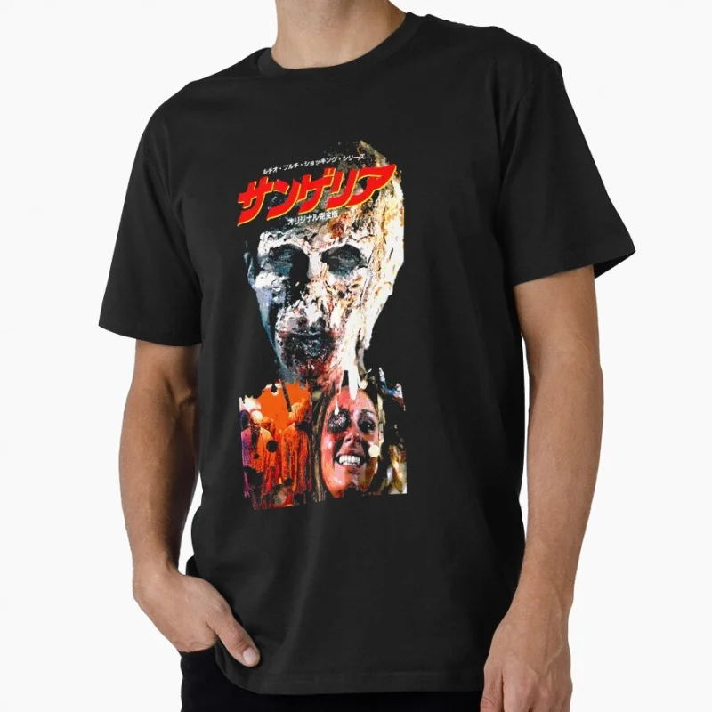 

Lucio Fulcis Vintage monster Zombie t shirt 0507 Men's 100% cotton O-Neck Short Sleeve Graphic clothes All size tee S-6XL