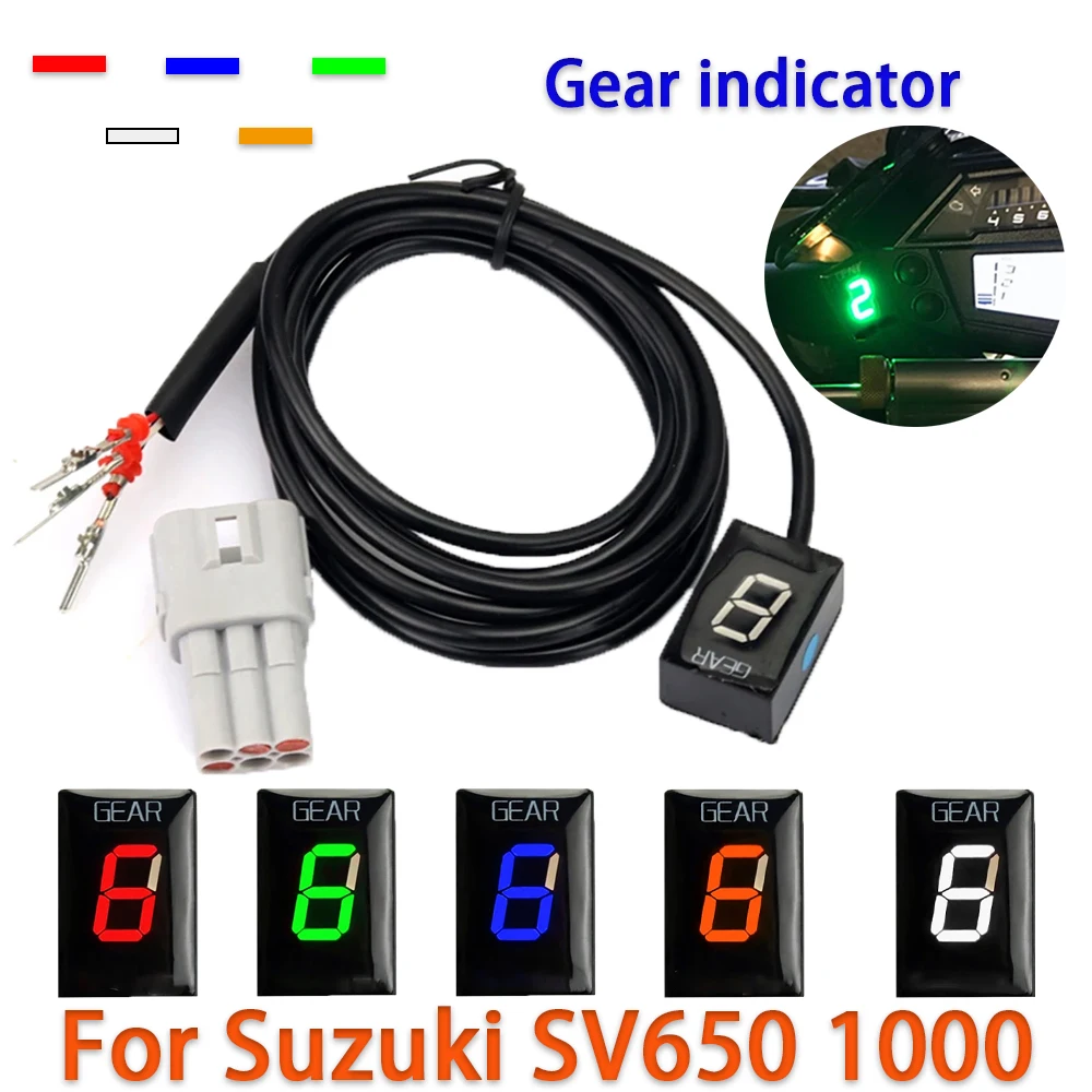 For Suzuki GSX-R1000 GSX1400 SV650 SV1000 Motorcycle 6 Speed Motorbike Digital Gear Indicator LED Display Gear Indicator Holder