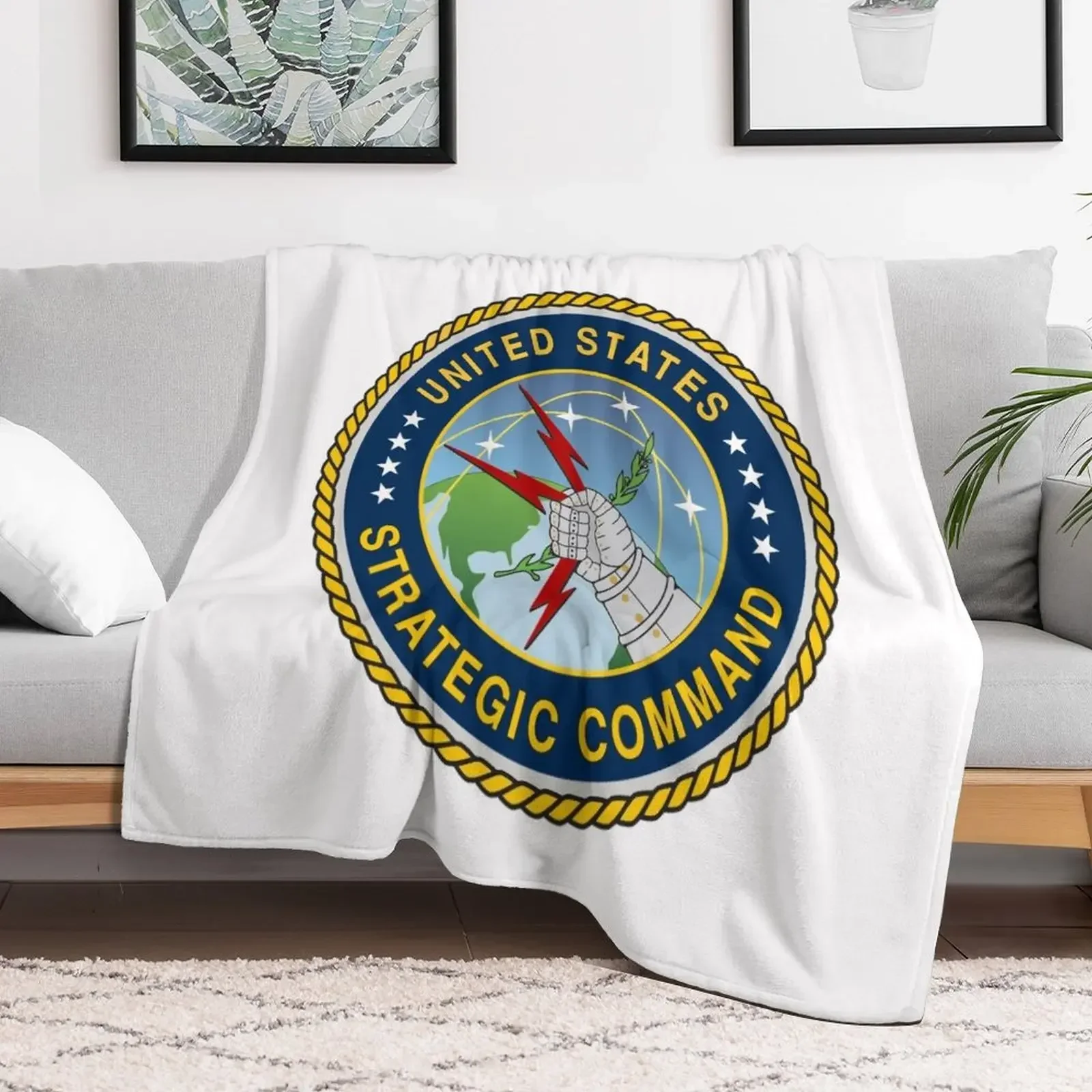 U S Strategic Command Throw Blanket blankets ands Bed linens warm winter Blankets