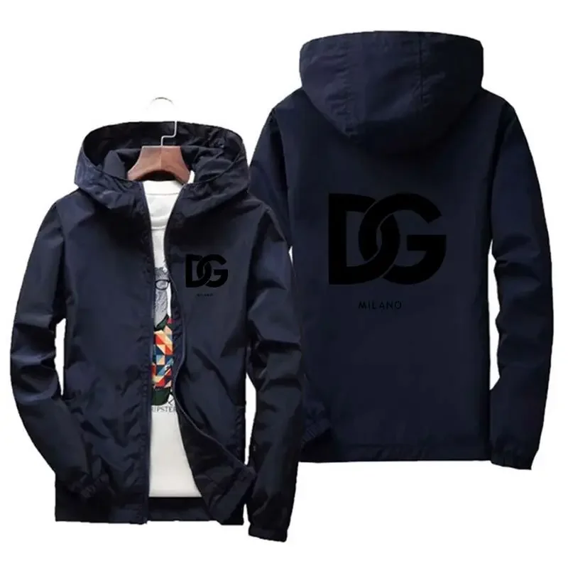 Hooded jacket men's printed DC casual zipper outdoor sports shirt windbreaker 2024 spring/summer fashion hot item