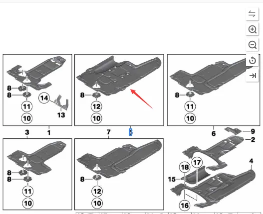 51757193220 Underfloor Coating Center for BMW 7 F01 F10 F02 F13 F07 F06