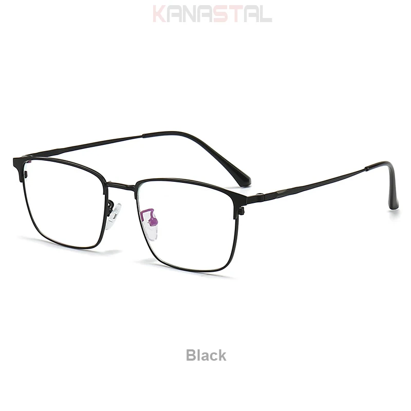 Men Prescription Glasses Optics Lenses  Reading Glasses Women Blue Light Blocking Myopia Eyewear Metal Titanium Eyeglasses Frame