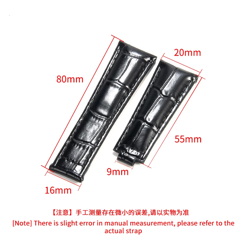 High quality bracelet For Rolex SUBMARINER Yacht-Master DAYTONA GMT Leather Men Strap Watch Accessories 20mm