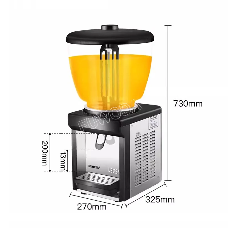 

110V 220V 7-12 Degrees Celsius Stainless Steel 25L One Tank Cold Beverage Making Machine Cold Juicer Dispenser for Sale