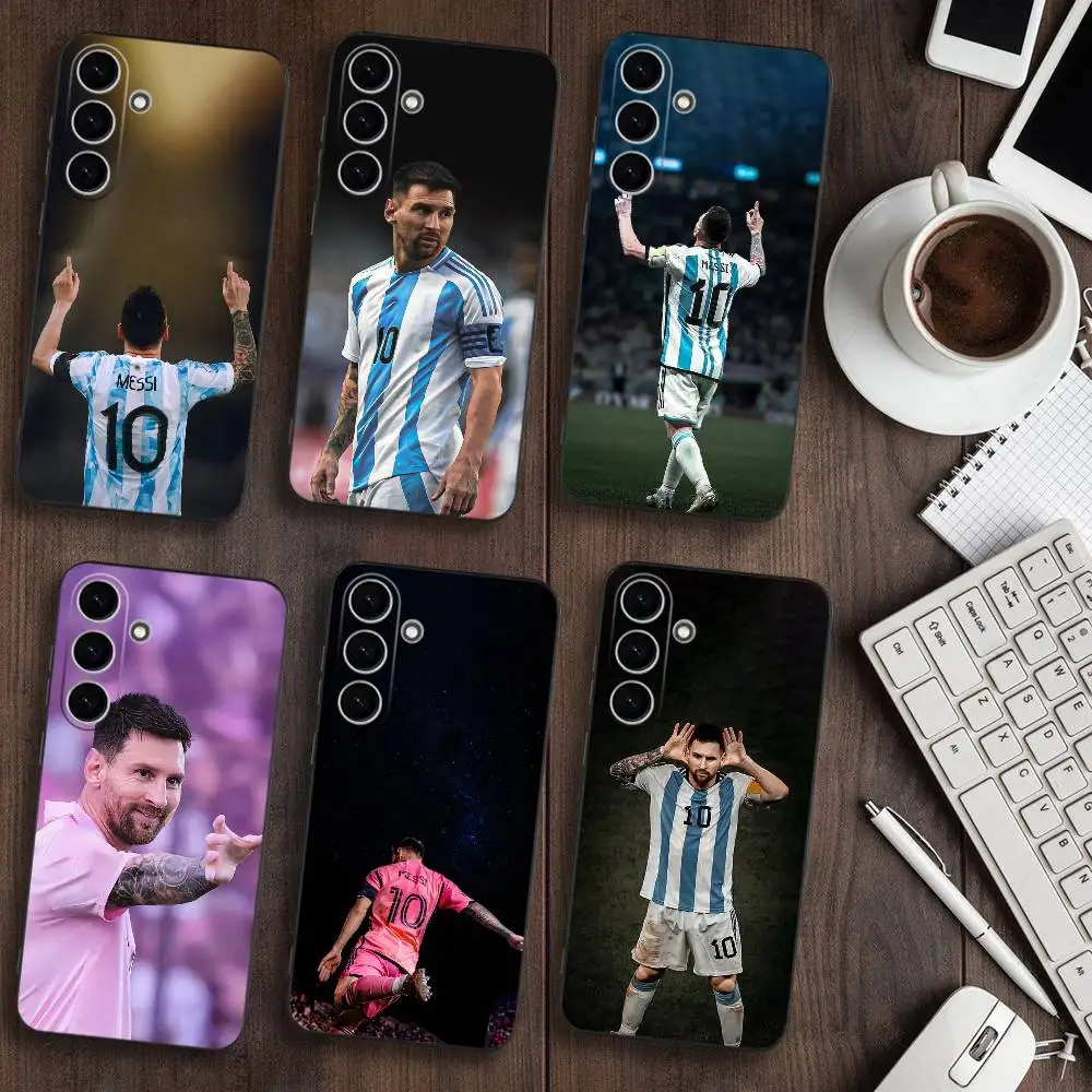 

1PC Football King M-MessiS Phone Case For Samsung Galaxy A73,A72,A71,A70,A53,A52,A51,Soft Silicone Black Cover
