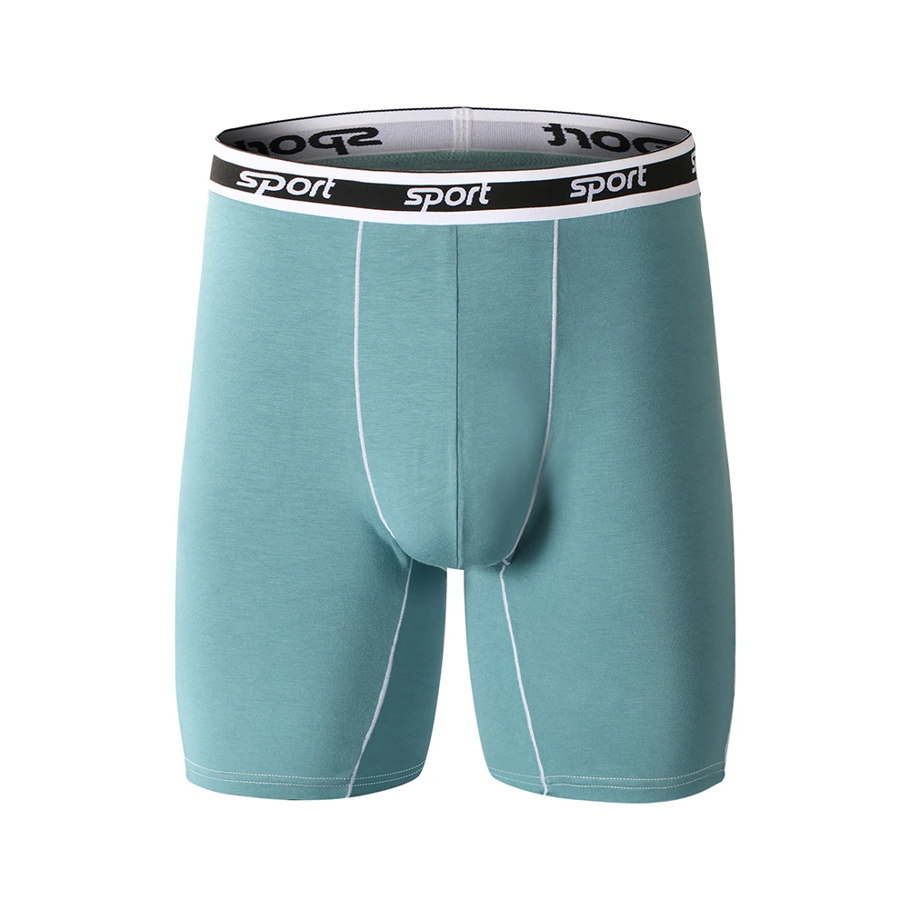 Daily Holiday Men Underwear Panties Boxer Briefs Grey/Blue/Purple/Black Large Size Modal Slight Stretch Solid Color