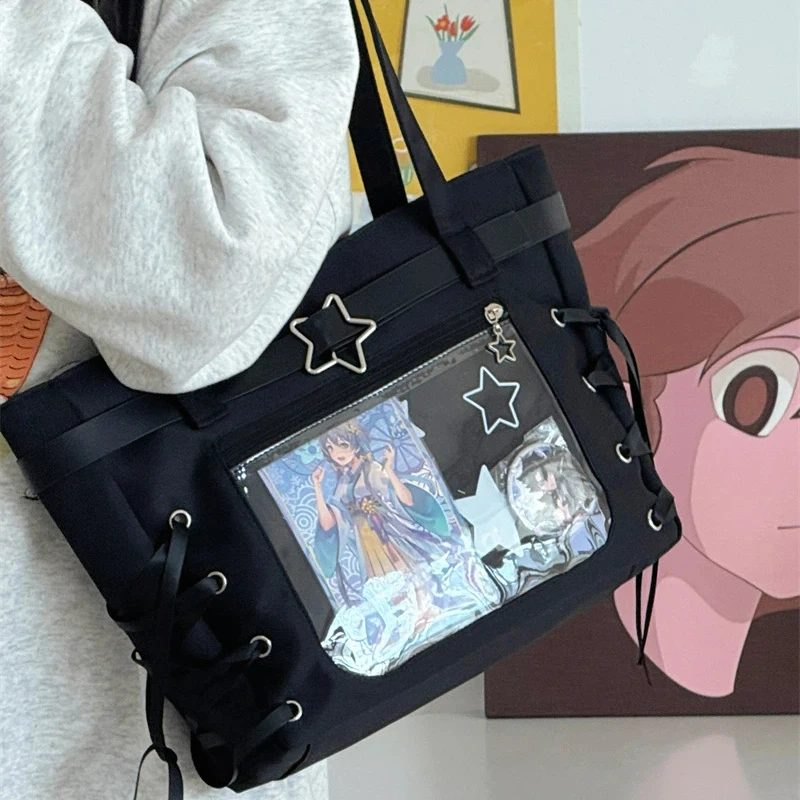 

Japanese Ins New Daily Commuting Portable Tote Bag Comic Exhibition Fashion Shoulder Bag Sweet and Cute Girls Ulzzang Ita Bag
