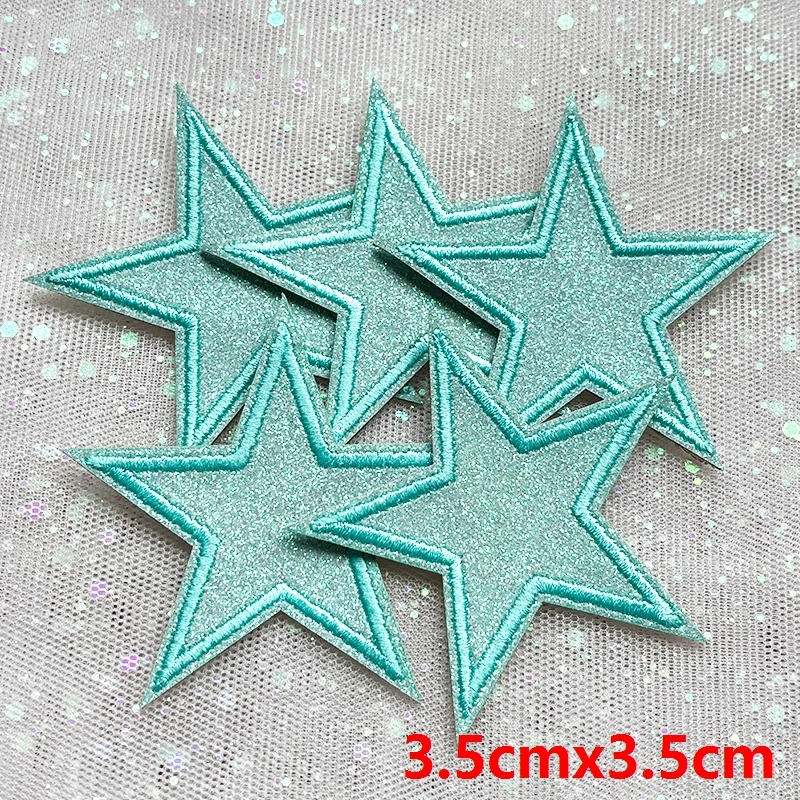 5 Stück Funkelnde Stern-Aufnäher zum Aufbügeln mit Glitzer-Pailletten für Jeanswesten, Funkelndes Kawaii-Style-Accessoire, DIY-Geschenke – Detail 32