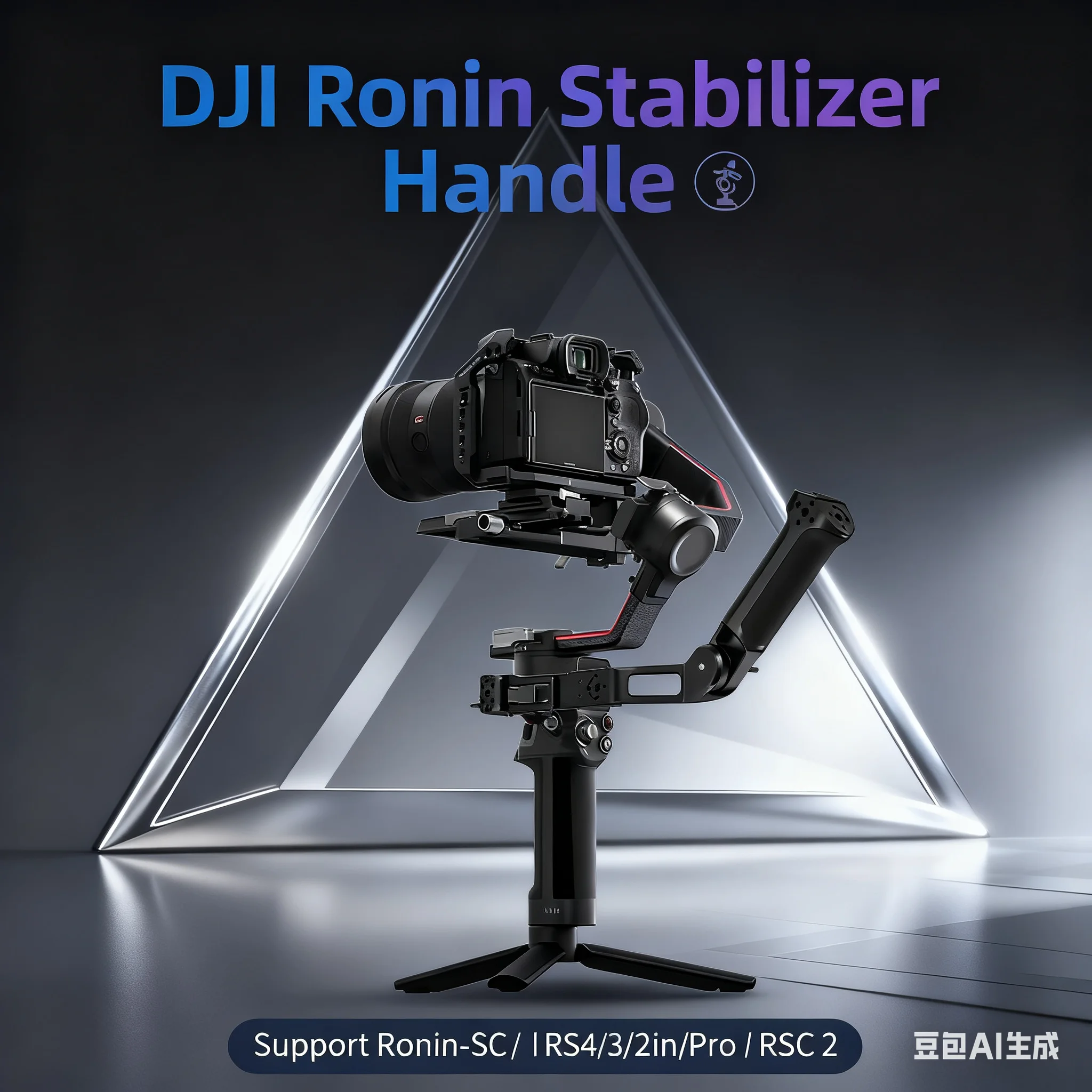 Aluminum Alloy Handgrip For DJI RS For Ronin Foldable Angle Adjustable Comfortable Anti Slip Hold