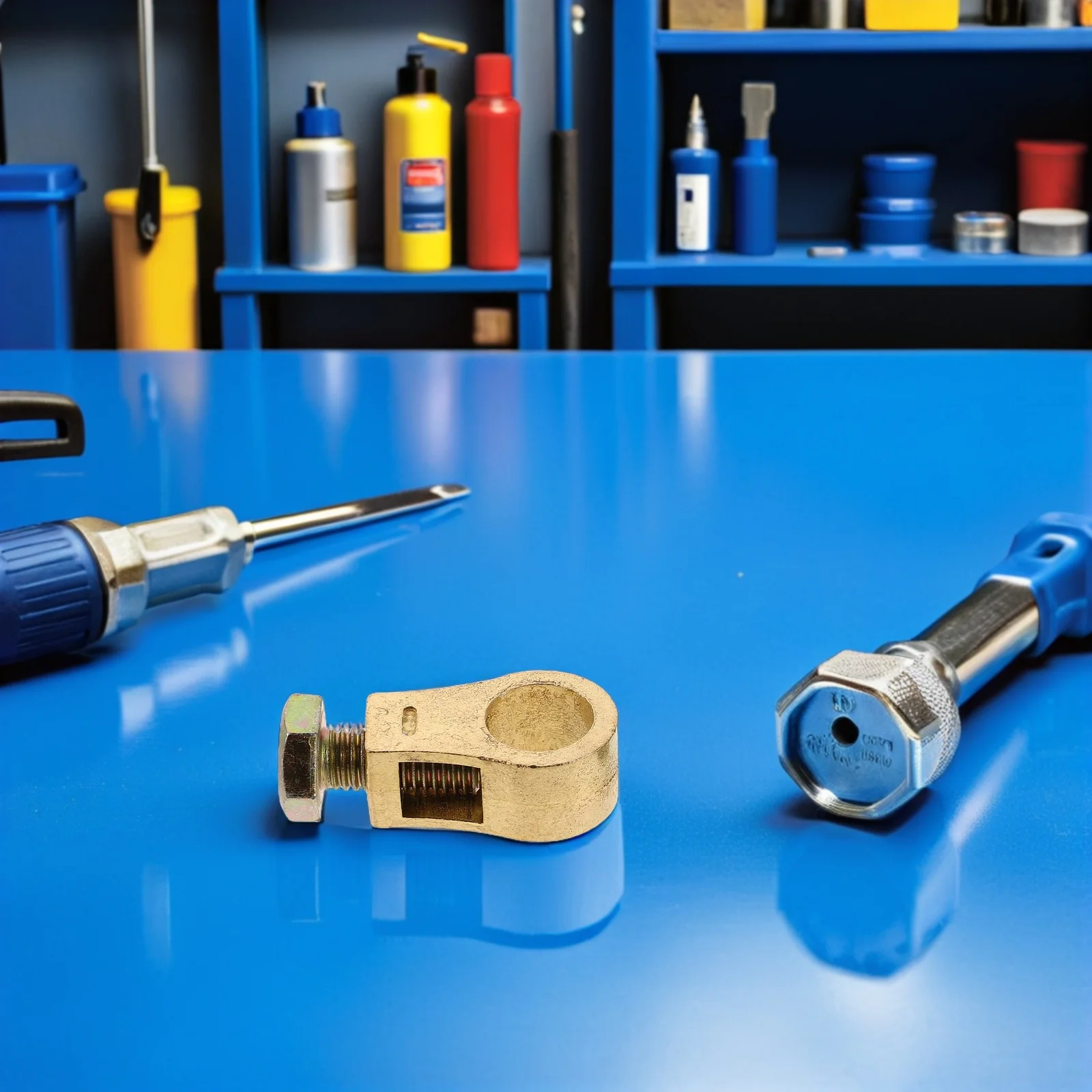 1 زوج موصلات السيارات النحاس محطة المشابك العالمي صالح للسيارات شاحنة قارب محطات النحاس كليب #4