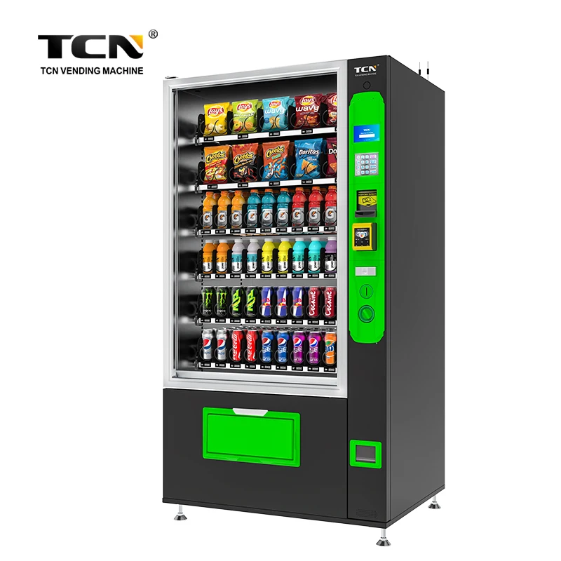 TCN School/Office/Park Maquinas Expendedoras White/Black ISO9001 Snack And Drink  Vending machine