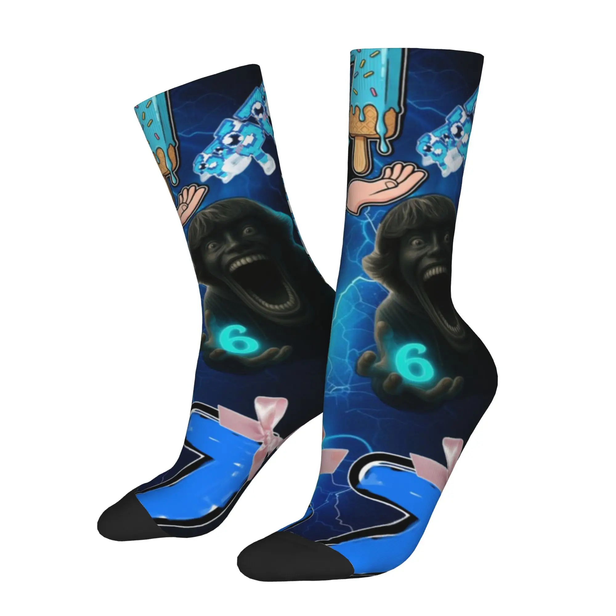 

Funny Sock 67 67 six seven meme 7 Vintage Quality Pattern Printed Men Crew Socks Novelty Men's Socks