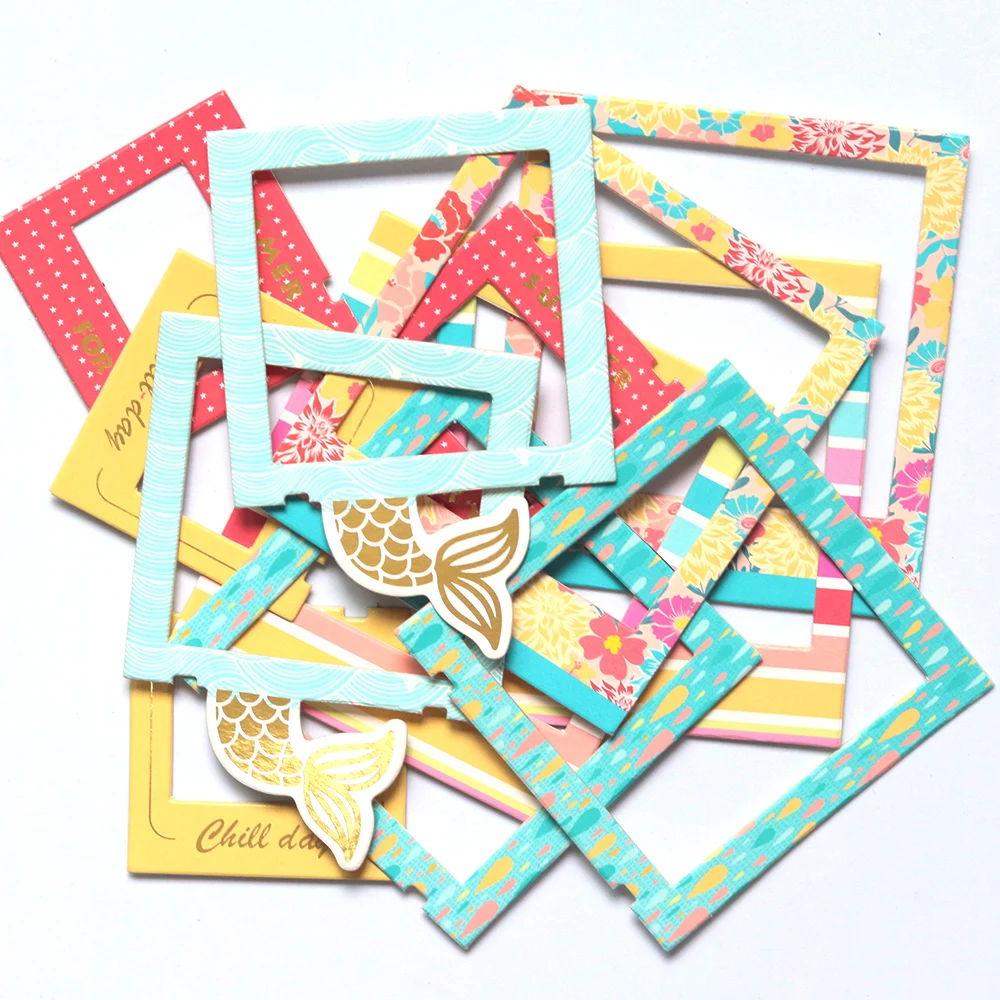Creative Path Hollow Scrapbooking-Rahmenaufkleber, quadratisch, rund, Deko, dicker Kartonrahmenaufkleber für Bastelarbeiten, Planer, Journaling – Detail 21