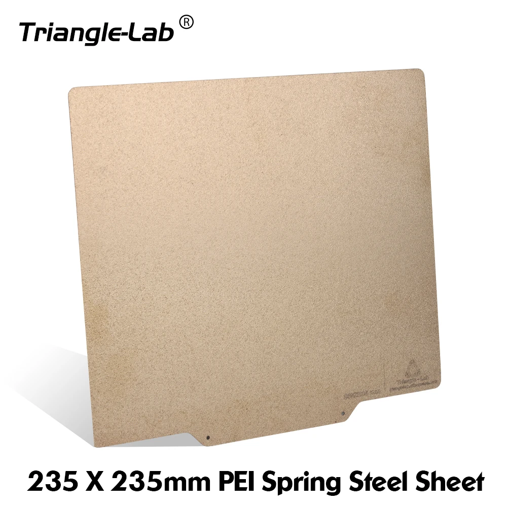 C Trianglelab 235 X 235 Gold ender 3 Double Sided Textured PEI Spring Steel Sheet Powder Coated PEI Build Plate For Ender 3