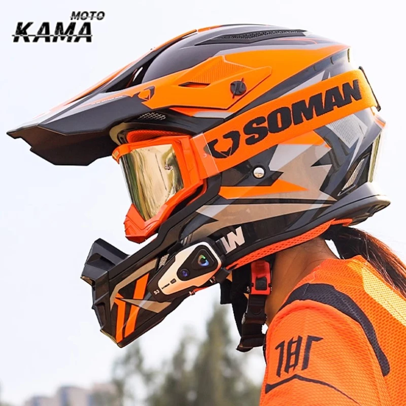 

SOMAN Professional Motorcycle Helmet Off-road Motorcycle Helmet Motorcycle Accessories Riding Pull Helmet DOT Certification