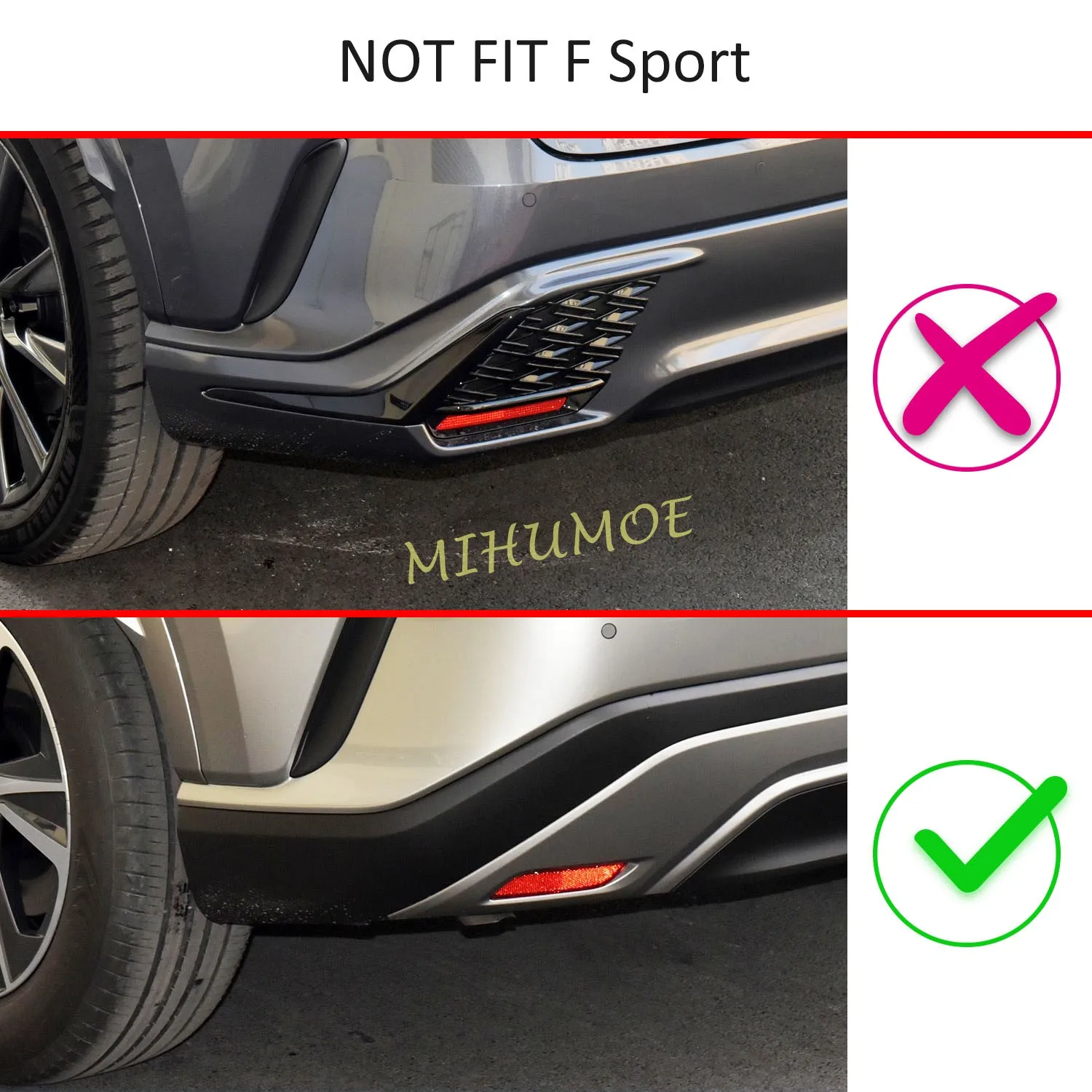 For 2023 2024 2025 2026 Lexus RX Stainless Steel Rear Bumper Side Protector Cover Trim Scratch Proof RX350 RX350h RX450h+ RX500h