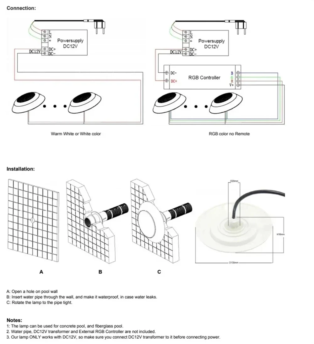 Luz LED RGB para Piscina, Lámpara de noche, aplicación inteligente, luz subacuática para exteriores/interiores, fuente, Luz de paisaje, Piscina, foco