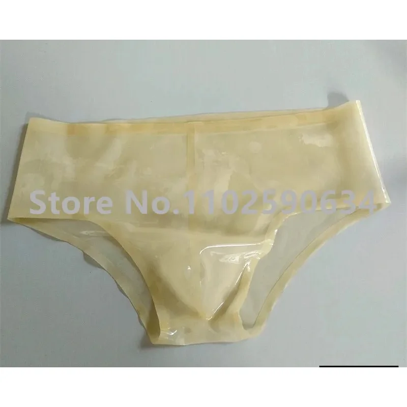 Handmade Men's Natural  Latex Panties Transparent Latex Men's sexy Hot Underwear brief  Gummi Rubber XS to XXXL RZ7468