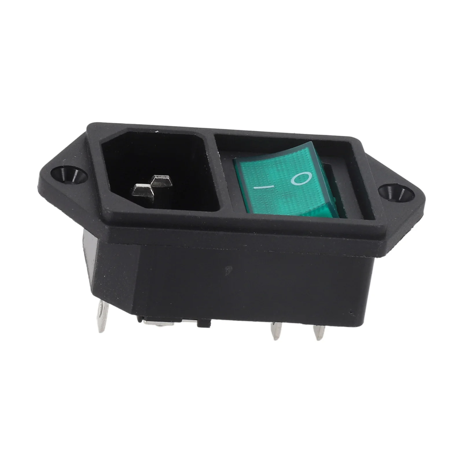 31x24 Mm 10A 250V Socket Green Display Socket Plastic Material 31x24 Mm Frame Dimension Electrical Devices Illuminated Switch