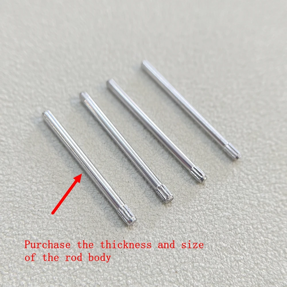 Solid shaft needle thread head for watch repair parts: 0.9/1.0/1.1/1.2 diameter stainless steel watch steel band fixing rod 20
