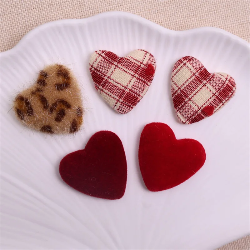 

Новый стиль, 100 шт./лот, цветной узор, принт, тканевое украшение, мультяшные сердечки, кабошон, бусина, ювелирные изделия «сделай сам», аксессуары для волос, одежда