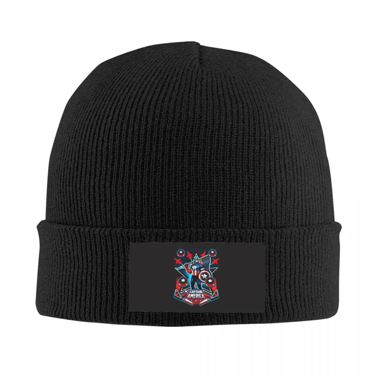 

Custom Captain America Skullies Beanies Caps Hip Hop Winter Warm Women Men Knit Hat Adult Unisex Superhero Bonnet Hats