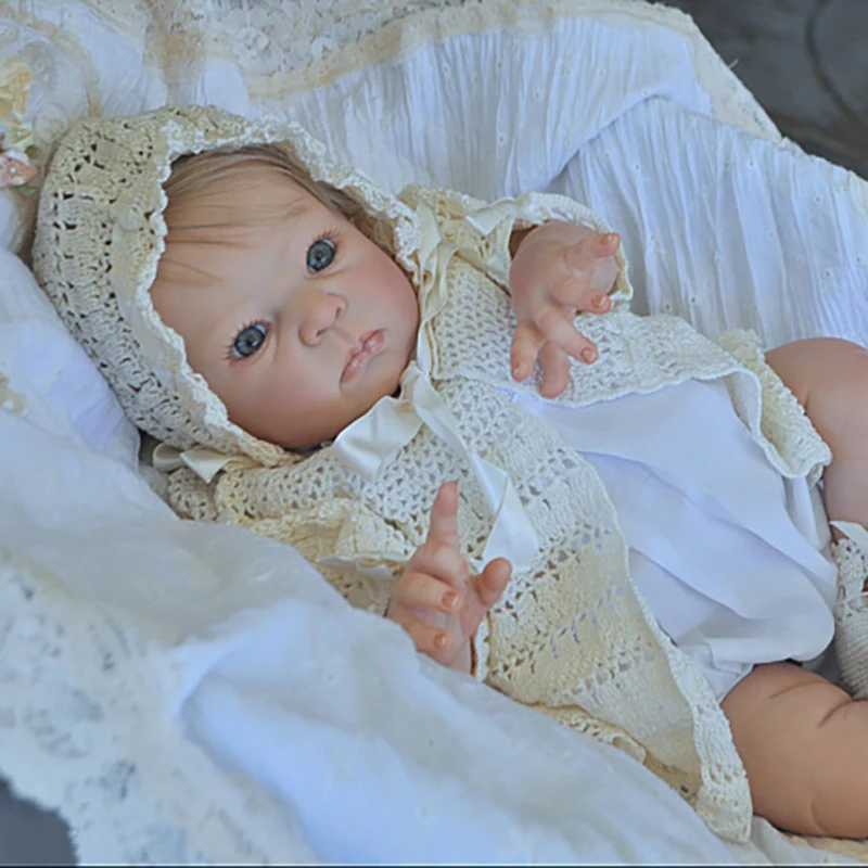 SANDIE18inches Reborn Dimitri Doll Kit Soft Vinyl Fresh Color Unpainted Unfinished Doll Parts with Body and Eyes