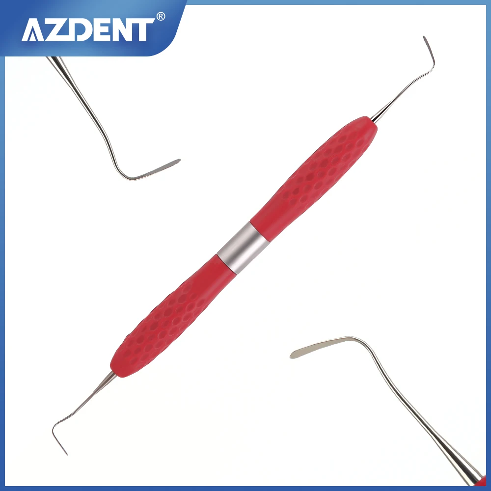 Equipamento de reparo enchido resina dental azdent, restauração estética, Silicone Handle Dentistry Tool, 1Pc