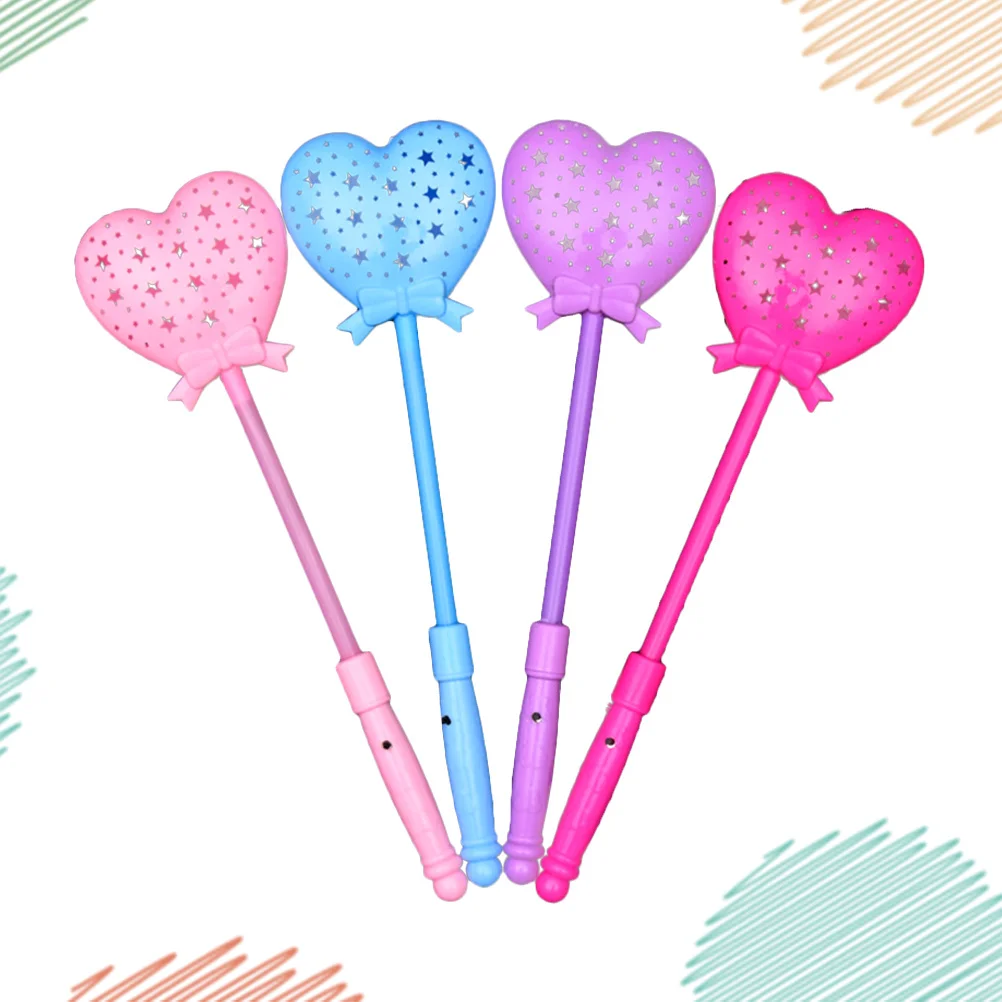 

5Pcs Love Heart Glow Sticks Hollow-Out Luminous Light Portable for Concert Party Festival Plastic Sticks